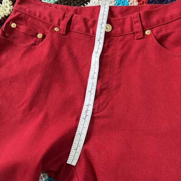 Vintage Lauren Jeans Co Ralph Lauren Jeans Womens 8P Red Denim Preppy Y2K - Picture 7 of 8